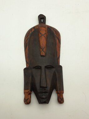 Carved Wood Kenyan African Wall Mask